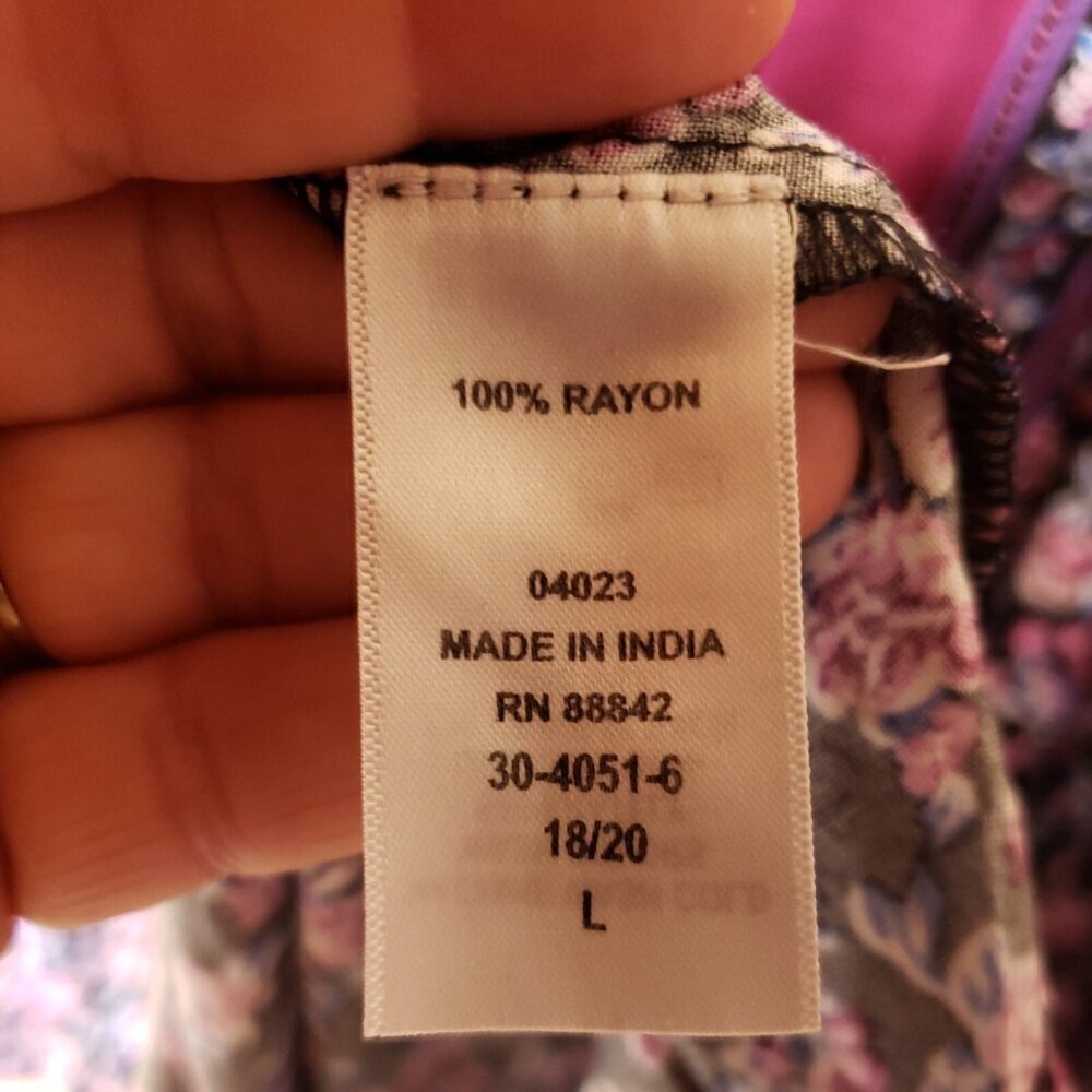 Women Within Womens Floral Cottage Core Tunic Large - Picture 7 of 7